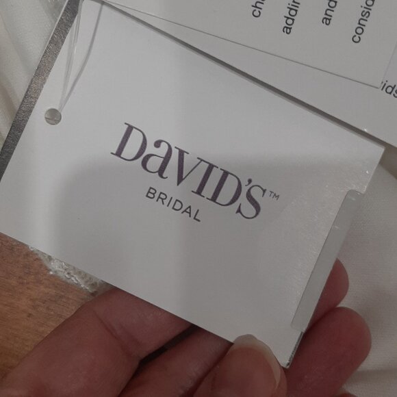 David's Bridal halter lace beaded wedding formal dress new with tags - Picture 6 of 16